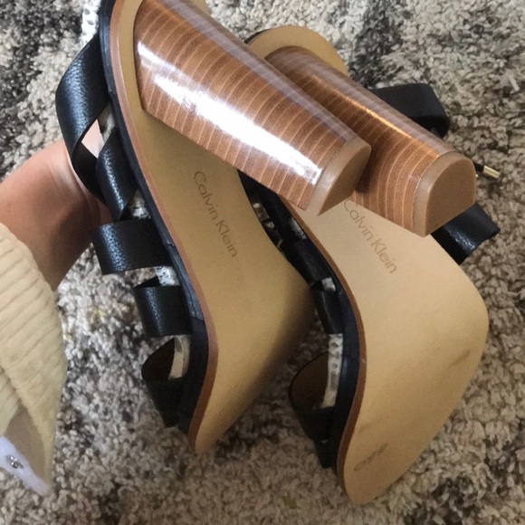 Calvin Klein black Panelope lace up sandals - Picture 4 of 7